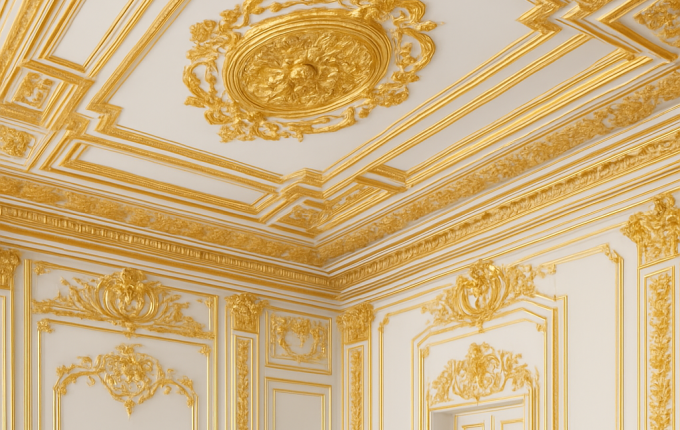 TRẦN NHÀ BIỆT THỰ DÁT VÀNG – KIỆT TÁC NỘI THẤT VƯƠNG GIẢ 